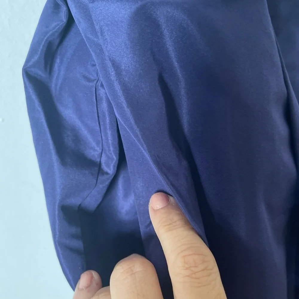 J. Crew Blue 100% Silk Strapless‎ Mini Dress